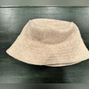 Wool Winter Bucket Hat One Size Made in Korea Oatmeal Color